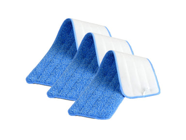 Paquete de 3 almohadillas de microfibra para mopa húmeda de 24 pulgadas