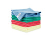 Paquete de 12 toallas de microfibra azul, verde, roja y amarilla